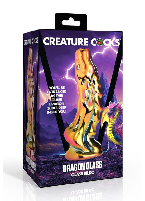 Creature Cocks Dragon Glass Dildo - Multicolor