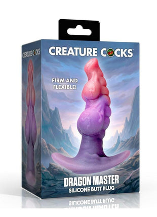 Creature Cocks Dragon Master Silicone Butt Plug - Multicolor