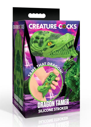 Creature Cocks Dragon Tamer Silicone Stroker - Green