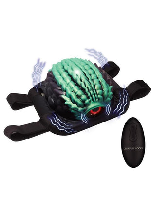 Creature Cocks Dragon Vibrating Rechargeable Silicone Grinder - Black/Teal