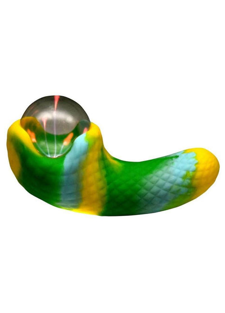 Creature Cocks Electric Eye Plasma Rechargeable Silicone Light-Up Vibrator - Green/Yellow