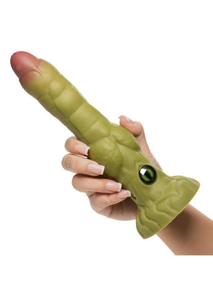 Creature Cocks Eyegor Thrusting and Vibrating Rechargeable Silicone Dildo - Green