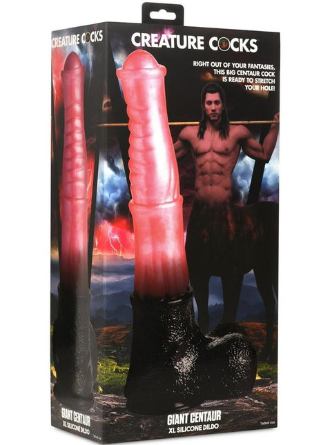 Creature Cocks Girant Centaur XL Silicone Dildo - Black/Pink