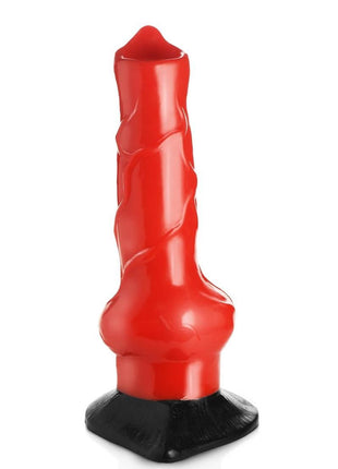 Creature Cocks Giant Hell Hound Canine Dildo - Black/Red - 2ft.