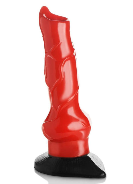 Creature Cocks Giant Hell Hound Canine Dildo - Black/Red - 2ft.