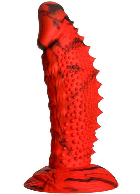 Creature Cocks Gojira Silicone Dildo - Black/Red