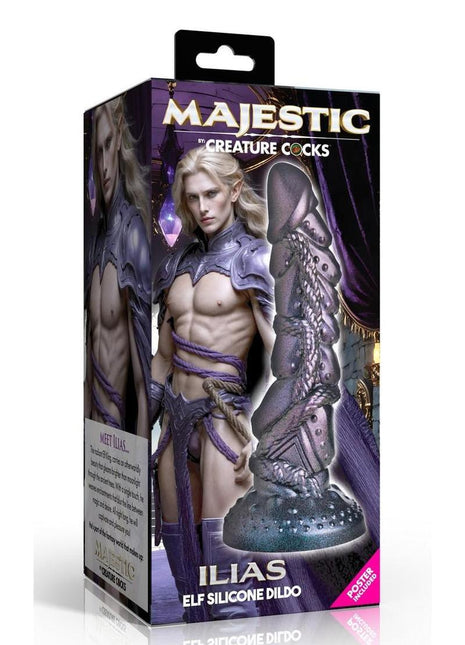 Creature Cocks Ilias Elf Silicone Dildo - Silver - 8.5in