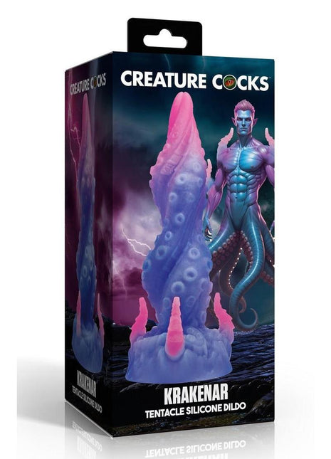 Creature Cocks Krakenar Tentacle Silicone Dildo - Blue/Pink