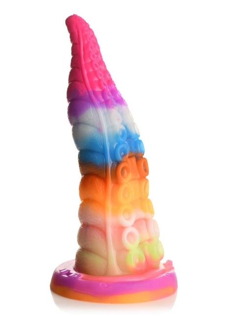 Creature Cocks Luminoctopus Glow In The Dark Tentacle Silicone Dildo - Multicolor