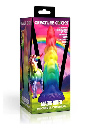 Creature Cocks Magic Rider Unicorn Silicone Dildo - Multicolor/Rainbow