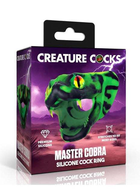 Creature Cocks Master Cobra Silicone Cock Ring - Green
