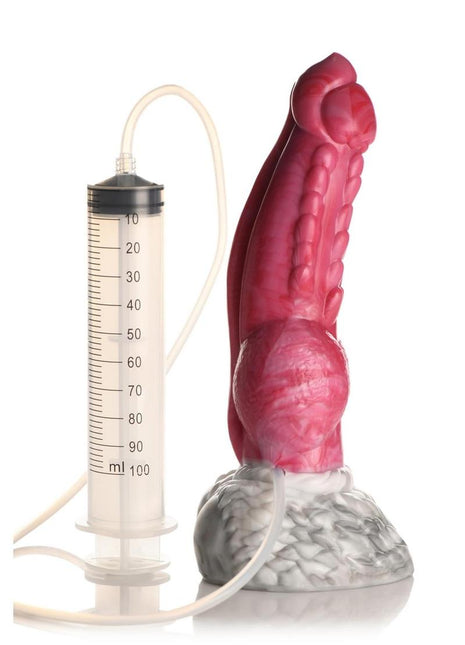 Creature Cocks Resurrector Phoenix Squirting Silicone Dildo - Red/White