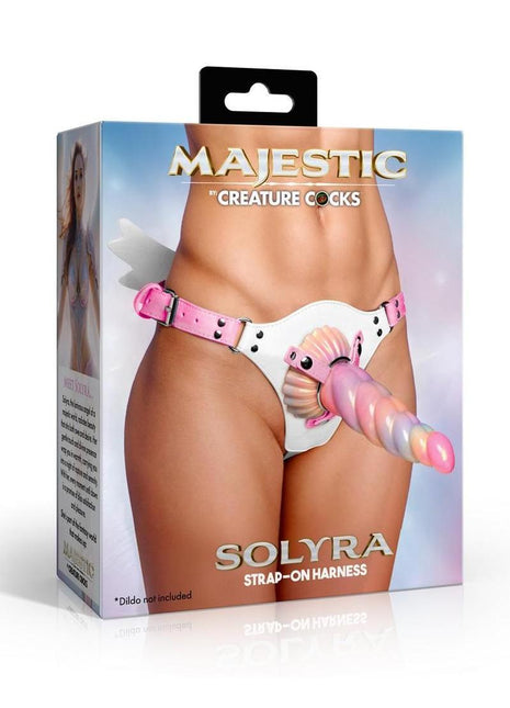 Creature Cocks Solyra Adjustable Strap-On Harness - Pink/White