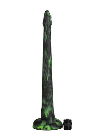 Creature Cocks Spitting Serpent Silicone Enema Snake - Green