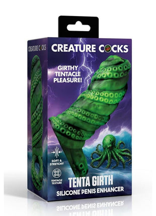 Creature Cocks Tenta Girth Silicone Penis Enhancer - Black/Green