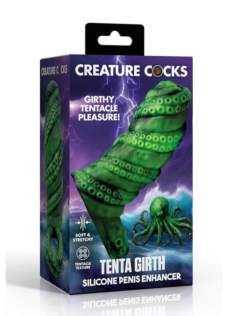 Creature Cocks Tenta Girth Silicone Penis Enhancer - Black/Green