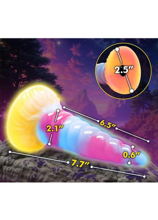 Creature Cocks Unicorn Glow In The Dark Vibrating Rechargeable Silicone Dildo