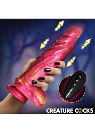 Creature Cocks Vespid Thrusting and Vibrating Silicone Dildo with Remote