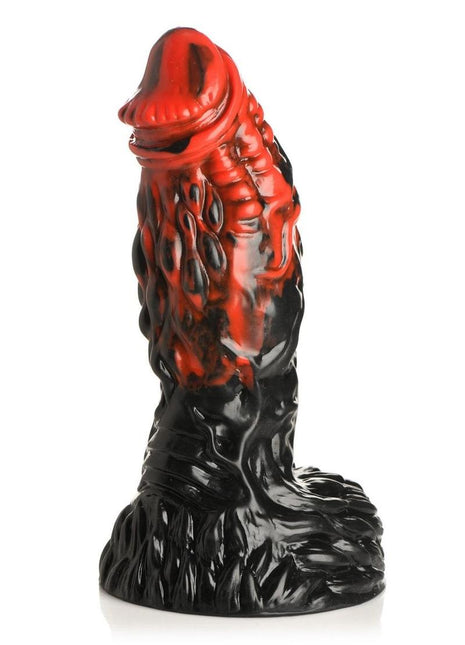 Creature Cocks Vulcan Silicone Dildo - Black/Red