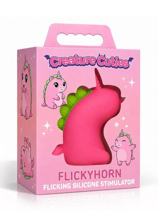 Creature Cuties Flickyhorn Flicking Rechargeable Silicone Stimulator - Yellow