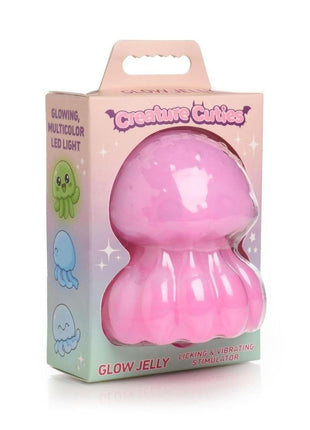 Creature Cocks Glow Jelly Licking and Vibrating Rechargeable Silicone Stimulator - Pink