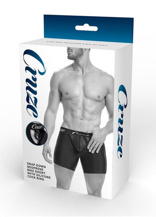 Cruze High Bar Zipper Trunk with Cock Ring - Black - Large/XLarge