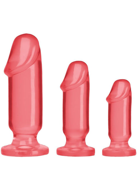 Crystal Jellies Anal Starter - Pink - 3 Piece Kit