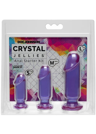 Crystal Jellies Anal Starter - Purple - 3 Piece Kit