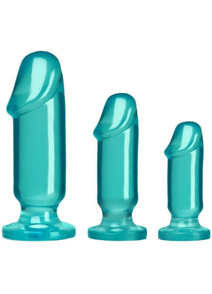 Crystal Jellies Anal Starter - Teal - 3 Piece Kit