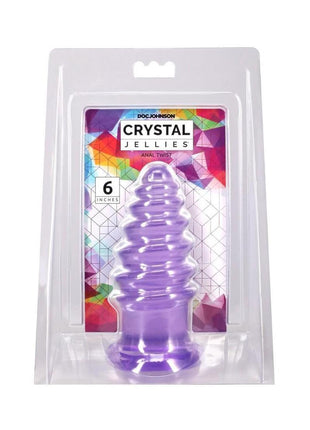 Crystal Jellies Anal Twist - Purple - 6in