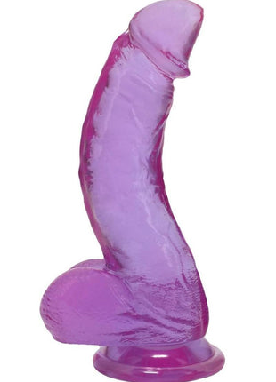 Crystal Jellies Curved Realistic Cock with Balls