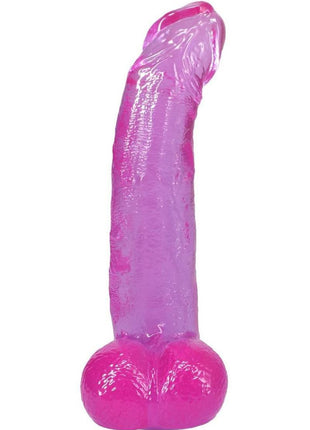 Crystal Jellies Curved Realistic Cock with Balls