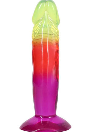 Crystal Jellies Dildo - Rainbow - 6.5in