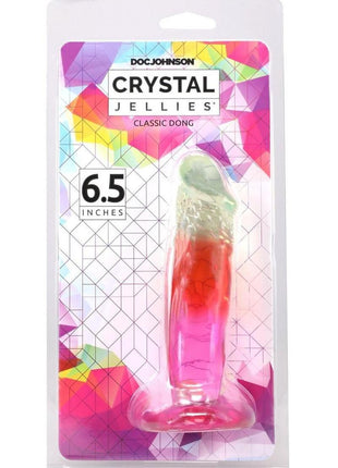 Crystal Jellies Dildo - Rainbow - 6.5in