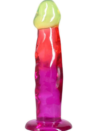 Crystal Jellies Dildo - Rainbow - 7.5in