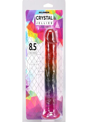 Crystal Jellies Dildo - Multicolor/Rainbow - 8.5in