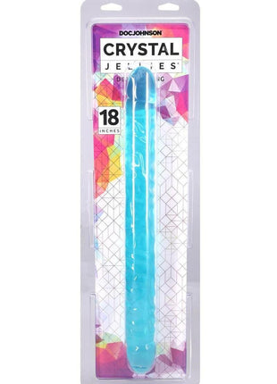 Crystal Jellies Double Dildo - Teal - 18in