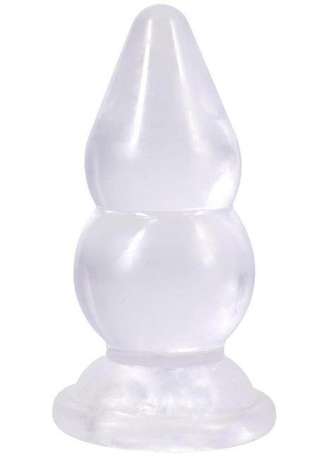 Crystal Jellies Double Pop Plug - Clear - 6in