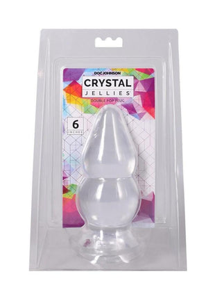 Crystal Jellies Double Pop Plug - Clear - 6in