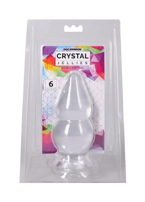 Crystal Jellies Double Pop Plug - Clear - 6in