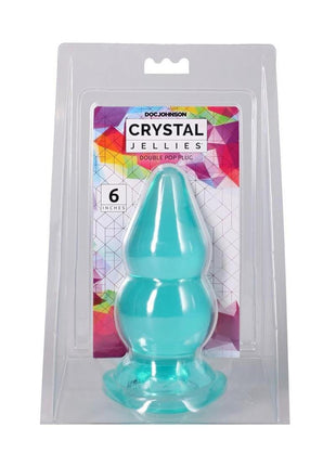 Crystal Jellies Double Pop Plug - Teal - 6in