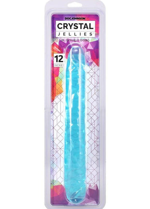 Crystal Jellies Jr. Double Dildo - Teal - 12in