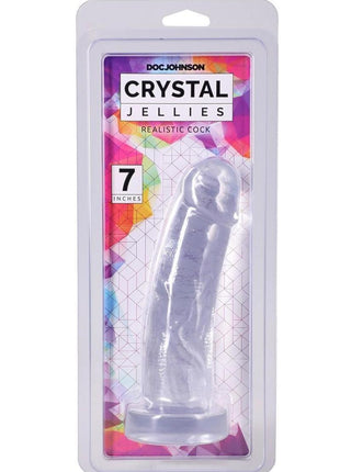 Crystal Jellies Realistic Cock - Clear - 7in