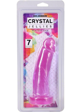Crystal Jellies Realistic Cock - Purple - 7in