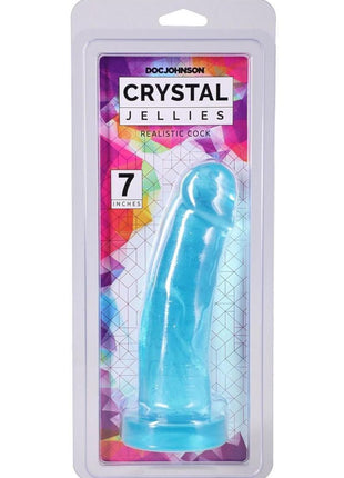 Crystal Jellies Realistic Cock - Teal - 7in