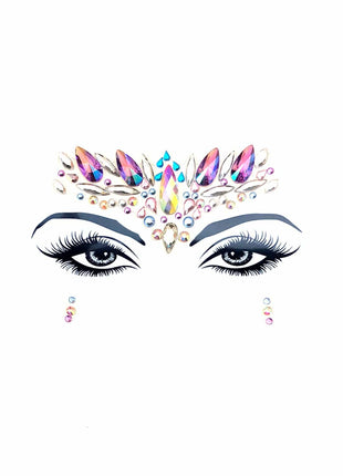 Sirena Iridescent & Purple Crystal Face Jewels