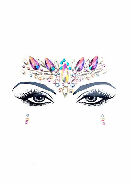 Sirena Iridescent & Purple Crystal Face Jewels
