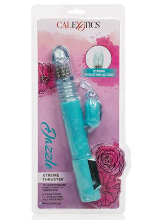 Dazzle Xtreme Thruster Beaded Rabbit Vibrator Waterproof - Blue