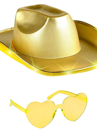 Gold Light Up Cowgirl Hats for Women - Cowboy Hat for Women