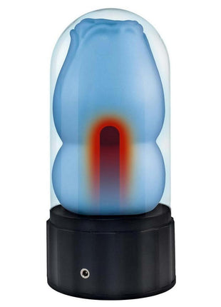 Delite Heated Rose Rechargeable Masturbator - Blue